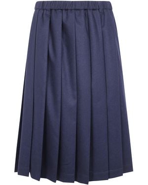 Aspesi Classic Midi Skirt - Blue