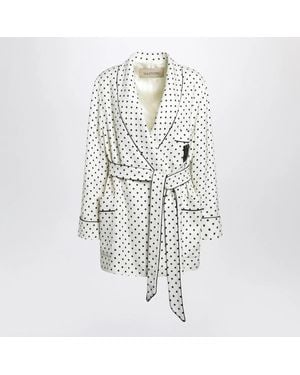 Valentino Supergrain Jacket With Plusdepois Print - White