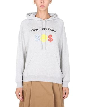Être Cécile "Super Happy Future" Sweatshirt - White