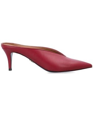 Stella McCartney Brushed Heel Mules - Red