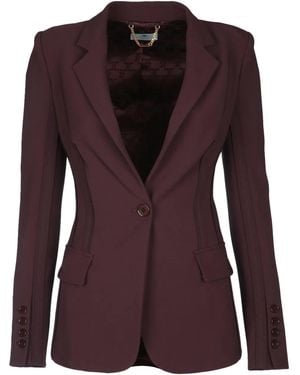 Elisabetta Franchi Giacca Monopetto - Purple
