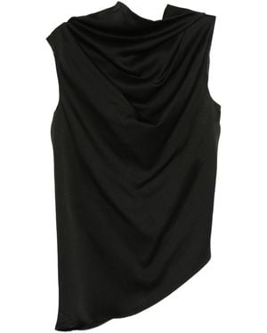 Rohe Draped Satin Top - Black