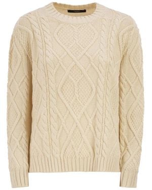 Weekend by Maxmara Raw Tenore Jumper With Cabled Knit - Natural