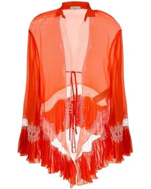 Blumarine Camicia Lace - Orange
