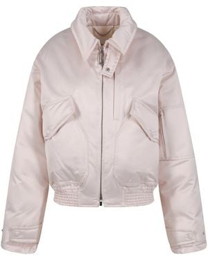 Victoria Beckham Down Sateen Bomber Jacket - Pink