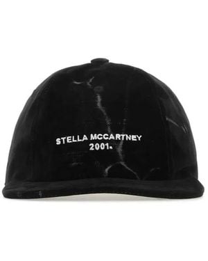 Stella McCartney Velvet Baseball Cap - Black
