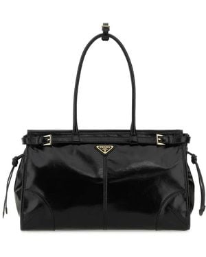 Prada Leather Shoulder Bag - Black