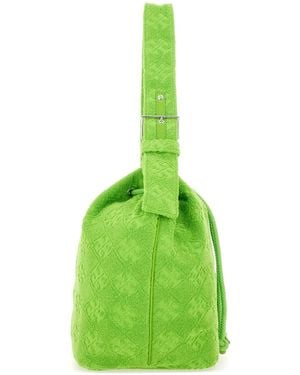 Tory Burch Oversized "T Monogram" Bucket Bag - Green