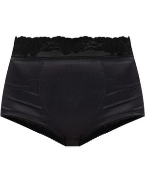 Dolce & Gabbana Dolce & Gabbana Tulle And Satin Briefs - Black