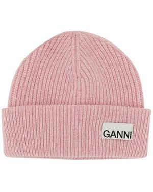 Ganni Beanie Hat - Pink