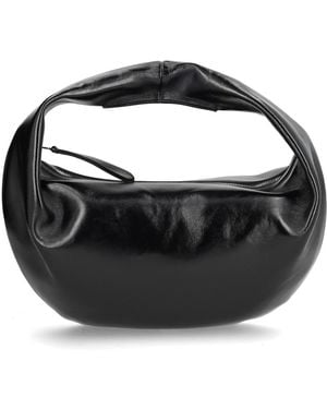 KHAITE Medium Olivia Leather Hobo Bag - Black