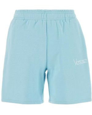 Versace Light- Cotton Shorts - Blue