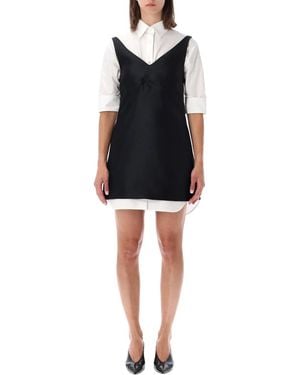 Balenciaga Hybrid Shirt Mini Dress - Black