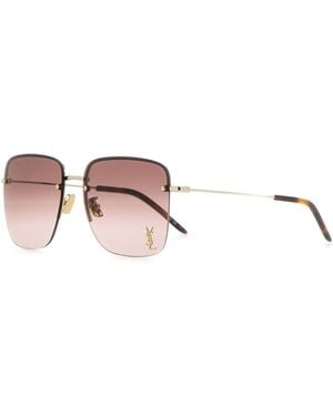 Saint Laurent Metal Sunglasses - Pink