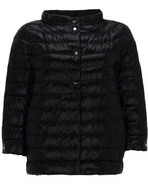 Herno Cropped Padded Down Jacket - Black