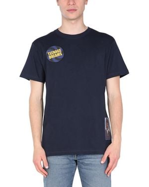 Raf Simons Crew Neck T Shirt - Blue