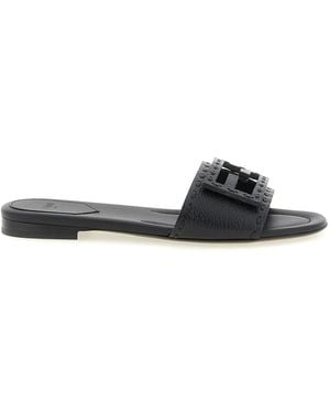 Fendi 'Baguette' Slides - Black