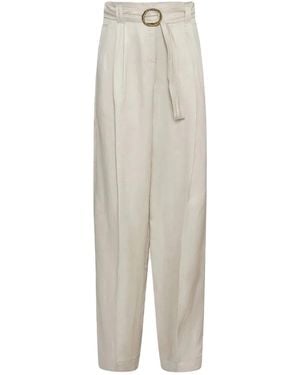 Marella Sand Pants With Belt - White