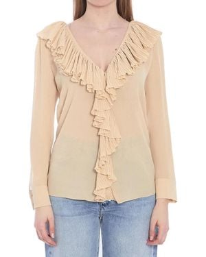 Saint Laurent Ruffled Blouse - Blue