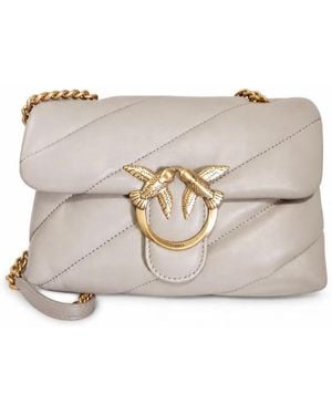 Pinko Leather Shoulder Bag - Metallic