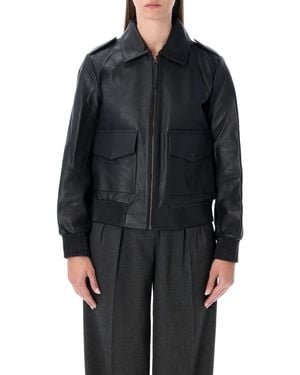 Sessun Sessùn Miley Lamb Leather Blouson - Black