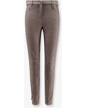 Burberry Anne Stretch Cotton Leggings - Gray