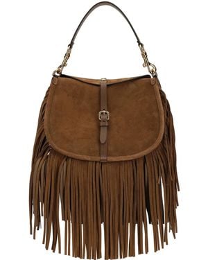 Etro Fringe Buckle Top Handle - Brown