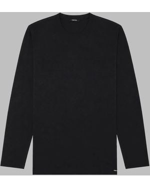 Tom Ford Long-Sleeved T-Shirt Cotton-Modal T-Shirts - Black