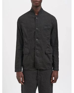 Poeme Bohemien Unlined Linen Jacket - Black