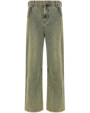Entire studios 'Gem Surface Wave' Jeans - Green