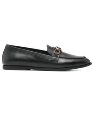 Pinko Leather Flat Shoes - Black
