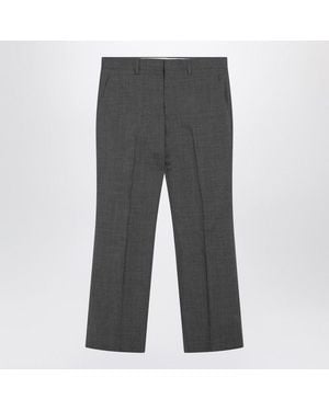 Prada Flared Wool Trousers - Grey