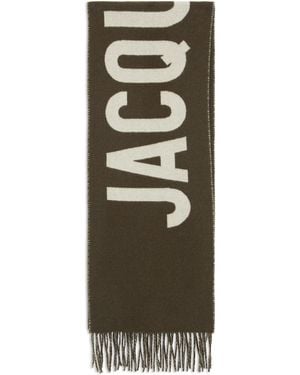 Jacquemus Wool Scarf With Fringes - Green