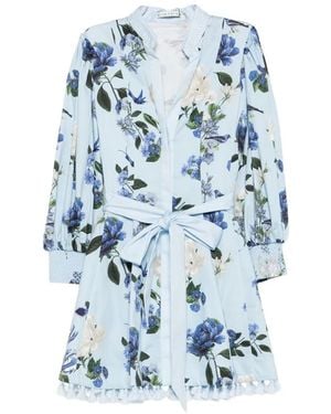 Alice + Olivia Lucy Mini Shirtdress - Blue