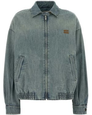 Miu Miu Chambray Blouson - Green