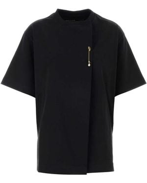 Carven Jt404-Kilt Pin T-Shirt - Black