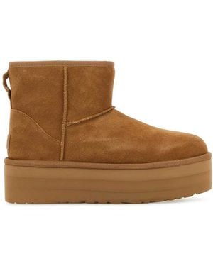 UGG Classic Mini Platform Ankle Boots - Brown