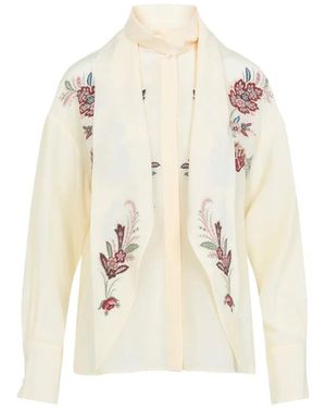 Etro Silk Crepe Blouse - Natural