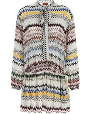 Missoni Micro Chevron Dress - Gray