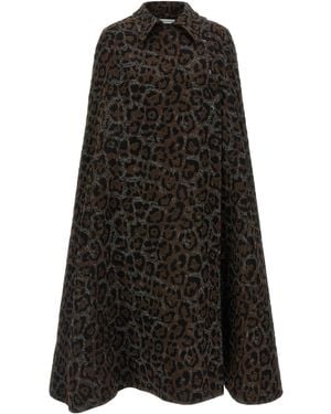 Federica Bonifaci 'Leopard' Cape - Black