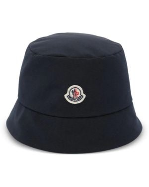 Moncler Padded Hat With Logo Patch - Blue