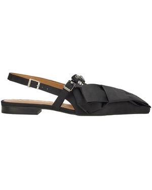Ganni Satin Ballerina - Black