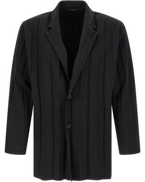 Homme Plissé Issey Miyake 'Edge Ensemble' Blazer - Black