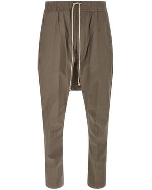 Rick Owens Cotton Casual Trousers - Natural