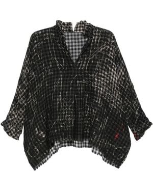 Daniela Gregis Printed Silk Shirt - Black