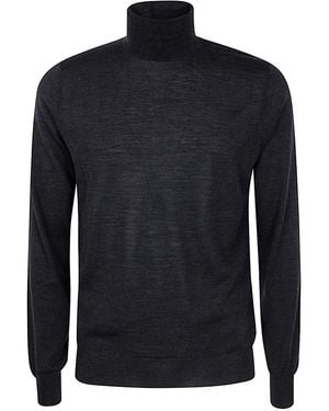 FILIPPO DE LAURENTIIS Long Sleeves Merinos Turtleneck - Blue