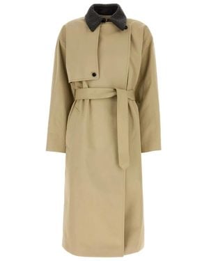 Bottega Veneta Trench Colletto Intreccio Nero - Natural