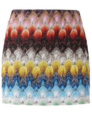 Missoni Multicolor Viscose Miniskirt - Blue