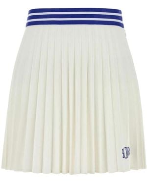 Bode Piquet Court Mini Skirt - White
