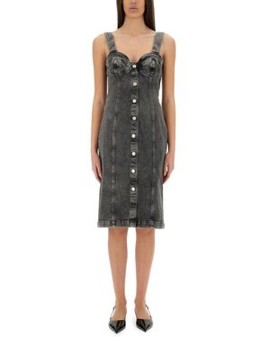 Moschino Denim Midi Dress - Black
